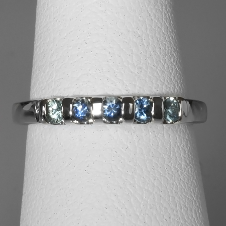 Blue Montana Sapphire 14kt Gold Stacking Band